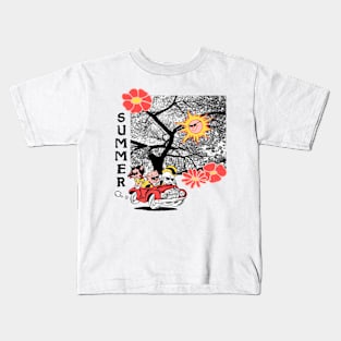 cute bootlage summer Kids T-Shirt